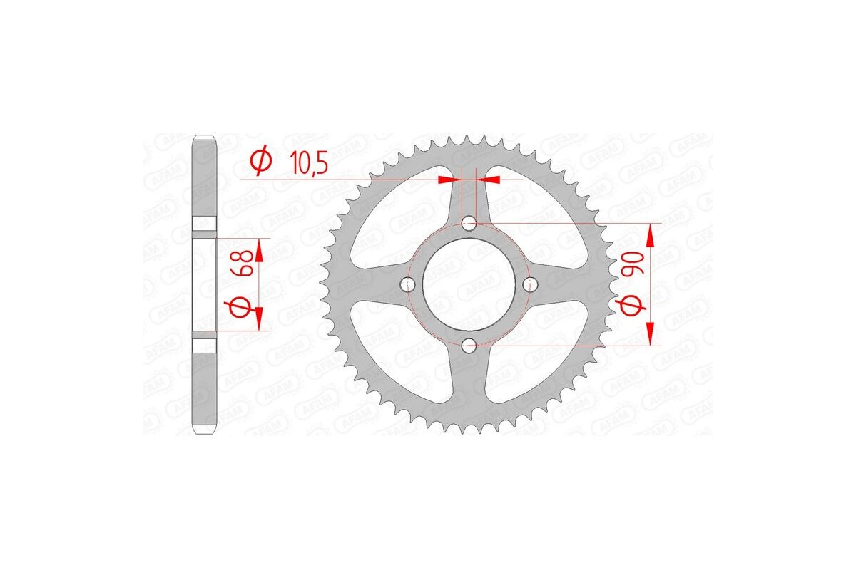 Couronne AFAM acier standard 10205 - 428