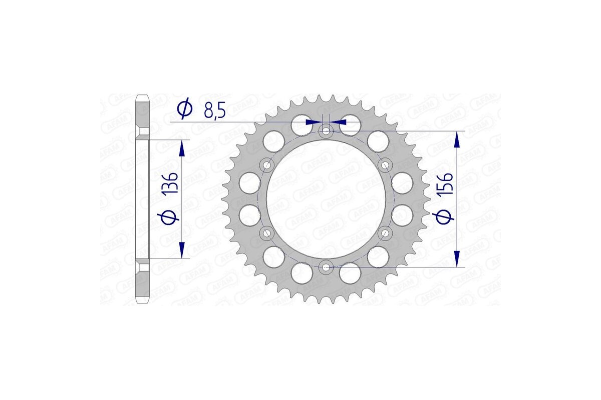 Couronne AFAM aluminium 15206 - 520