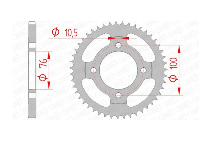 Couronne AFAM acier standard 14208 - 428
