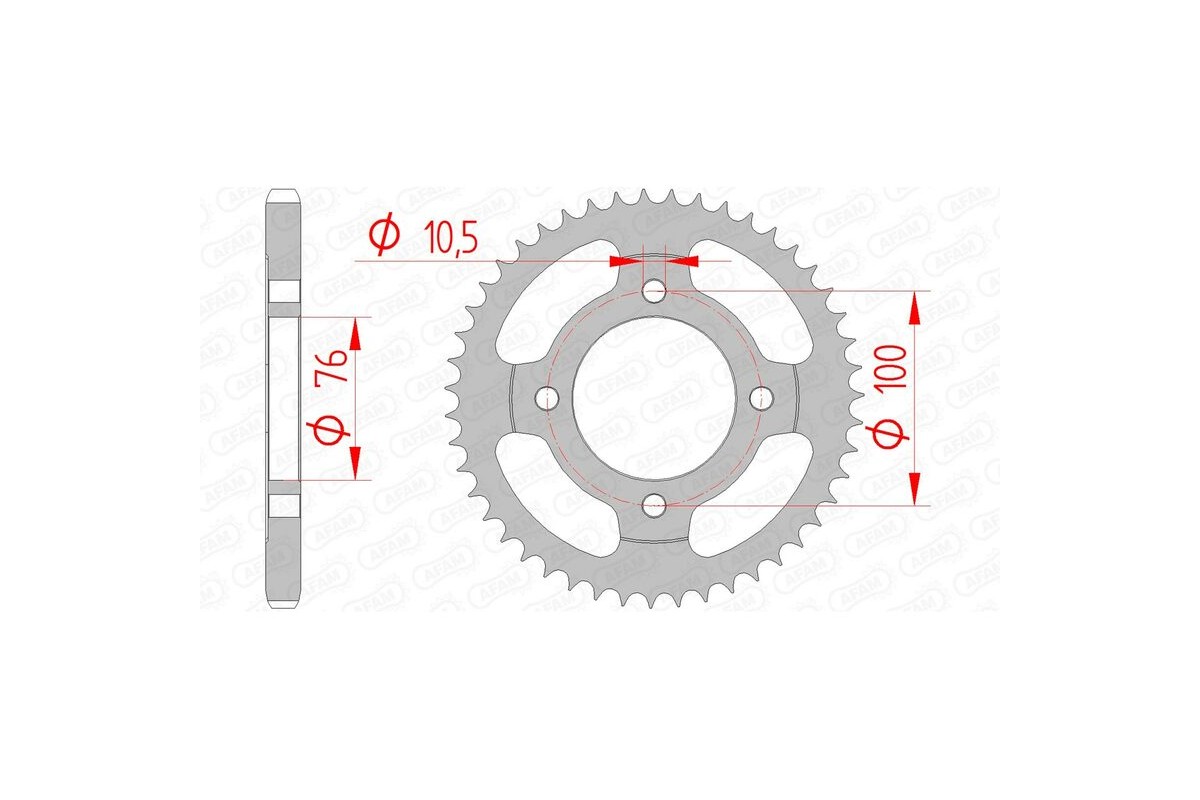 Couronne AFAM acier standard 14208 - 428