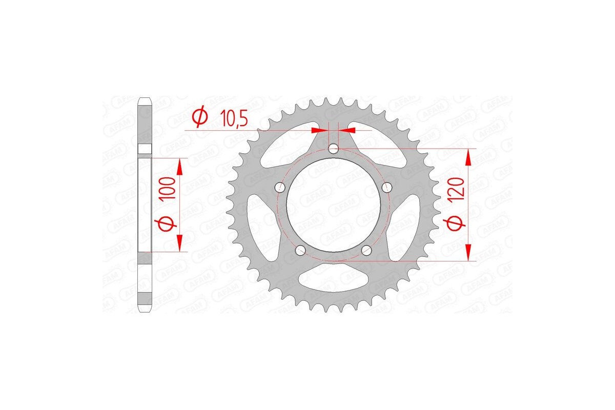 Couronne AFAM acier standard 35801 - 520 Couronne AFAM acier standard 35801 - 520