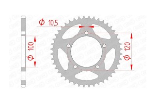Couronne AFAM acier standard 35801 - 520