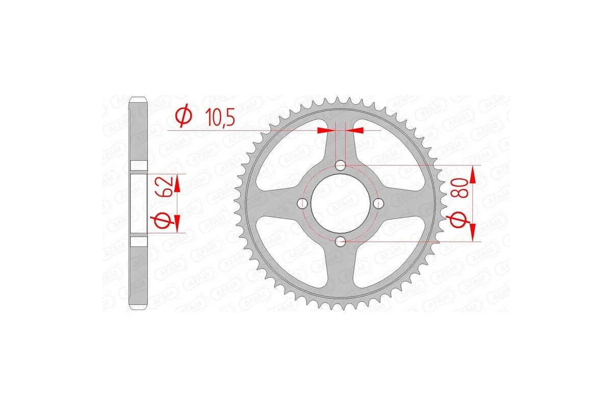 Couronne AFAM acier standard 12224 - 428