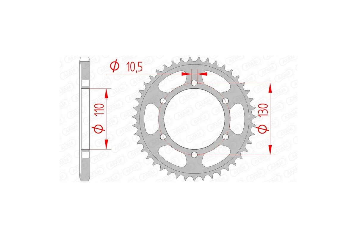 Couronne AFAM acier standard 12815 - 525