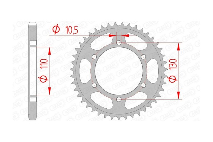 Couronne AFAM acier standard 12815 - 525