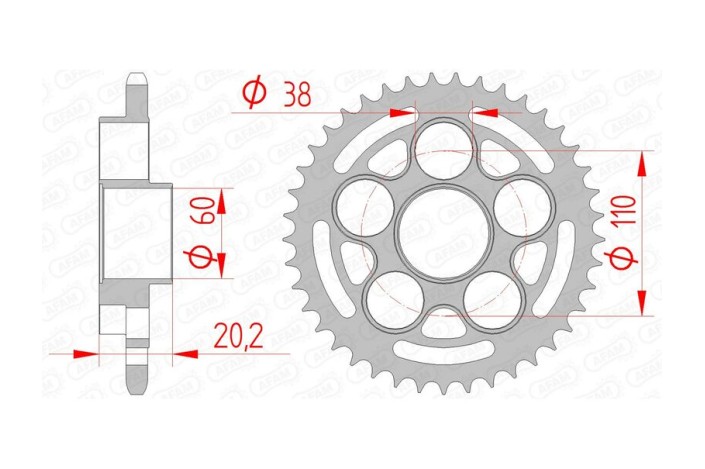 Couronne AFAM acier standard 50614 - 520
