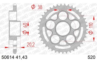 Couronne AFAM acier standard 50614 - 520