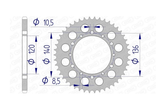 Couronne AFAM aluminium 17404520
