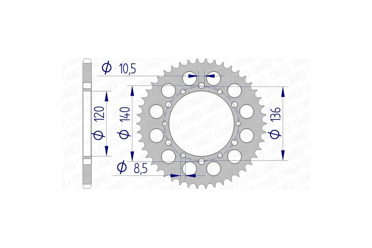 Couronne AFAM aluminium 17404520