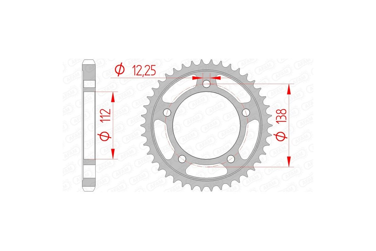 Couronne AFAM acier standard 10508 - 530