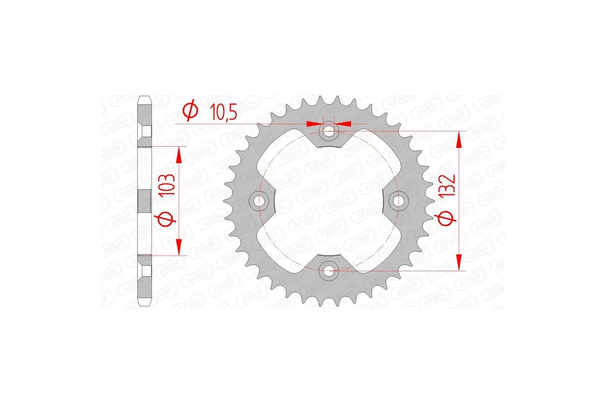 Couronne AFAM acier standard 71305 - 520