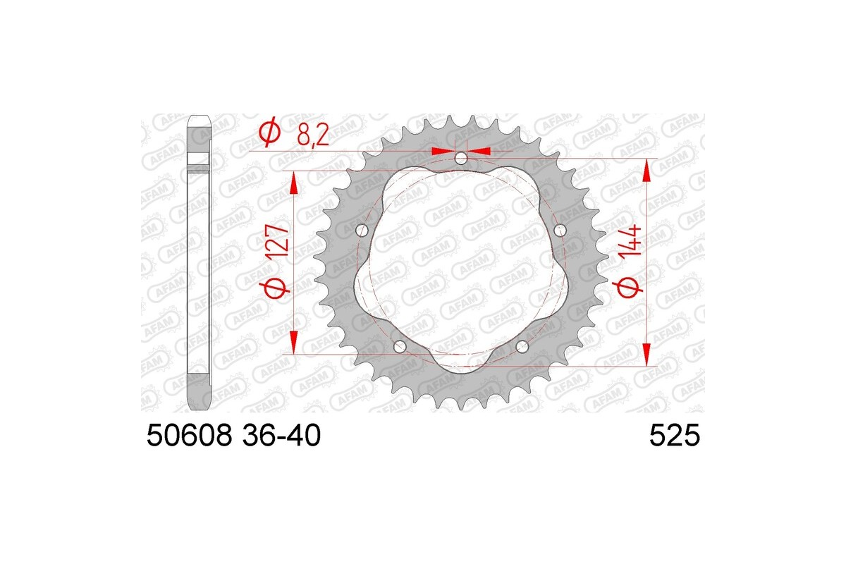 Couronne AFAM acier standard 50608K - 525 - Nécessite un porte couronne AFAM