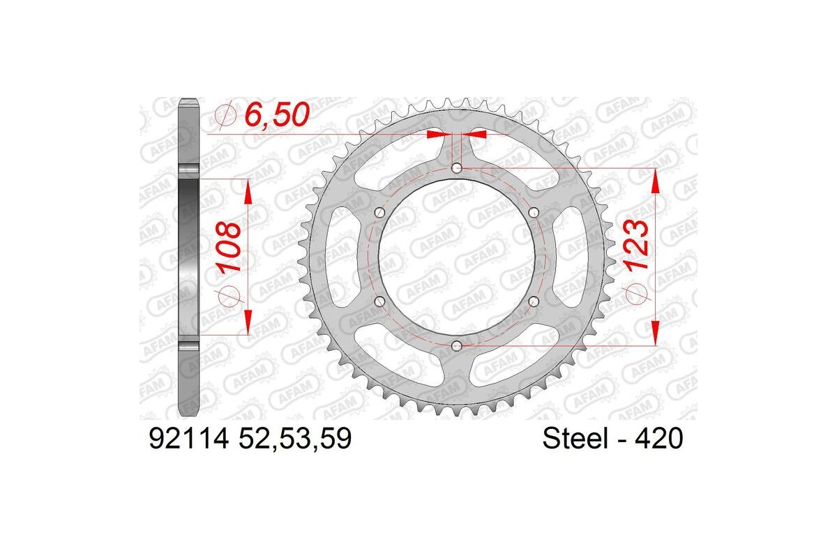 Couronne AFAM acier standard 92114 - 420