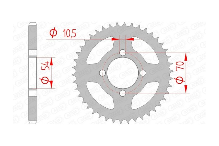 Couronne AFAM acier standard 10229 - 428