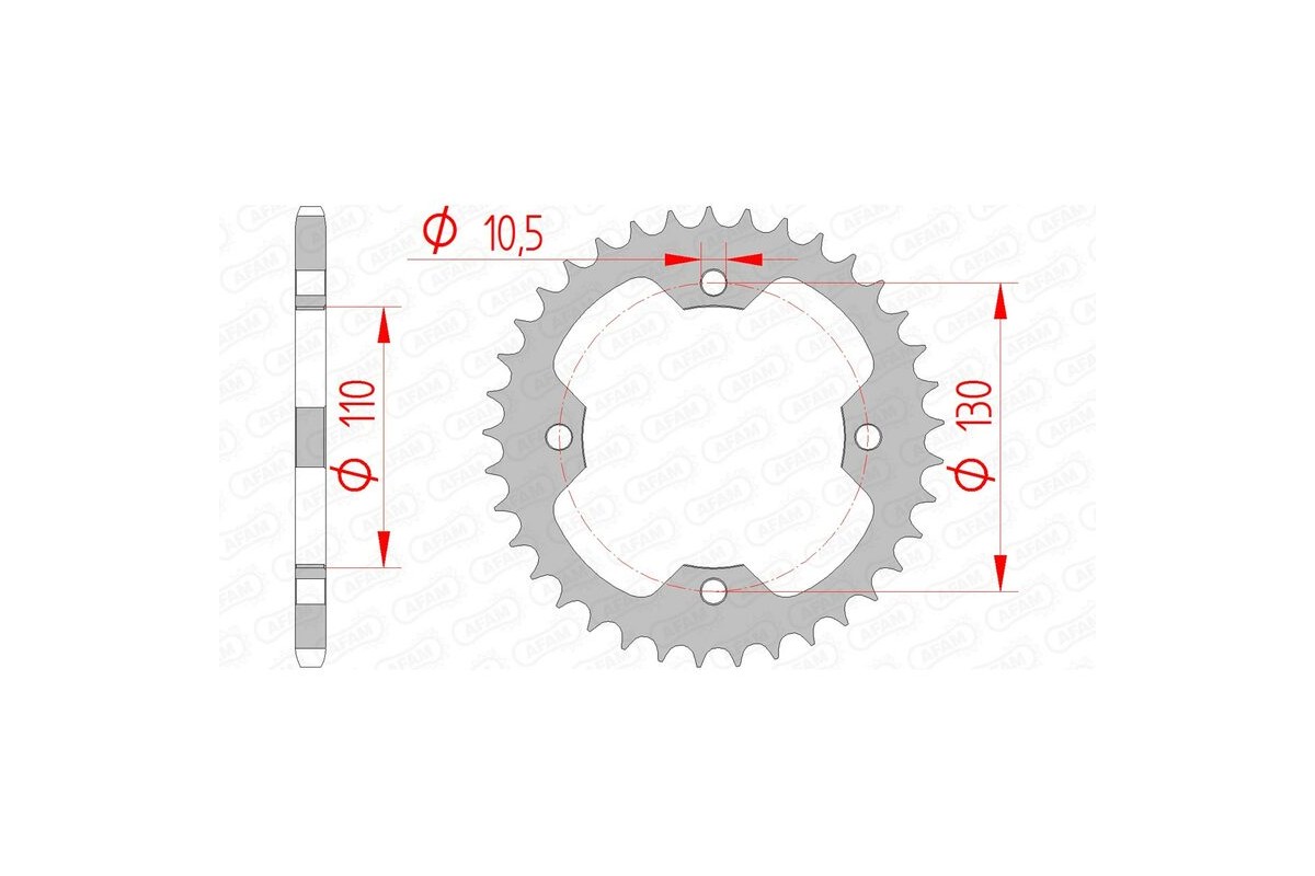 Couronne AFAM acier standard 16406 - 520