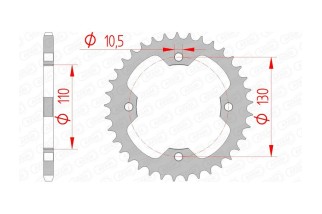 Couronne AFAM acier standard 16406 - 520