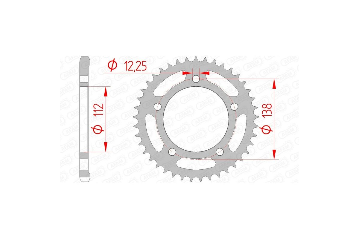 Couronne AFAM acier standard 10517 - 525