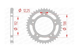 Couronne AFAM acier standard 10517 - 525