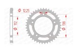 Couronne AFAM acier standard 10517 - 525