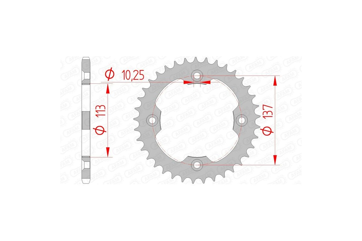 Couronne AFAM acier standard 14412 - 520