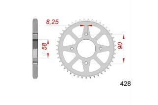 Couronne AFAM acier standard 14212 - 428