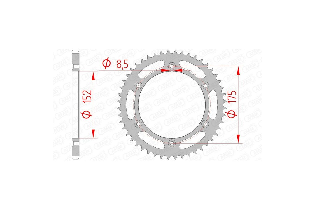 Couronne AFAM acier standard 12508 - 520