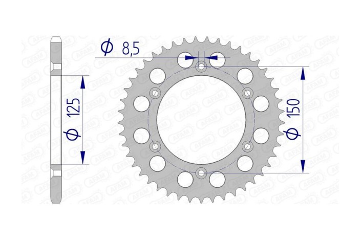Couronne AFAM aluminium 72304 - 520