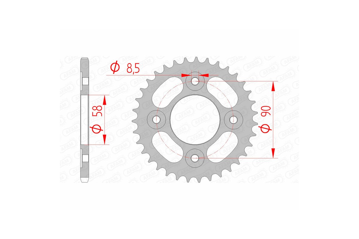 Couronne AFAM acier standard 10117 - 420