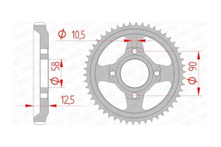 Couronne AFAM acier standard 10216 - 428