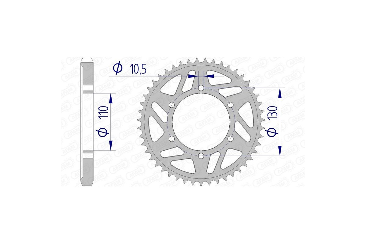 Couronne AFAM aluminium 13813 - 530