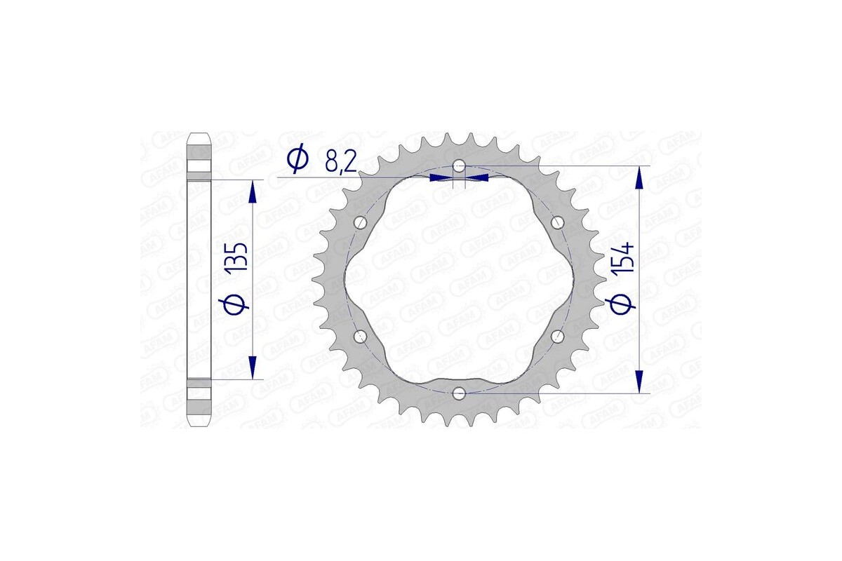 Couronne AFAM aluminium 51803 - 525 - Nécessite un porte couronne AFAM