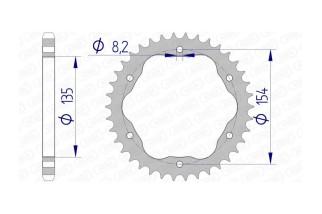 Couronne AFAM aluminium 51803 - 525 - Nécessite un porte couronne AFAM