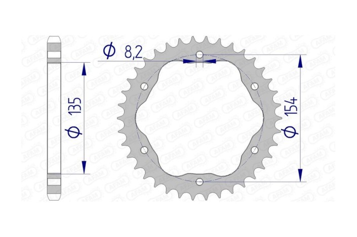 Couronne AFAM aluminium 51803 - 525 - Nécessite un porte couronne AFAM