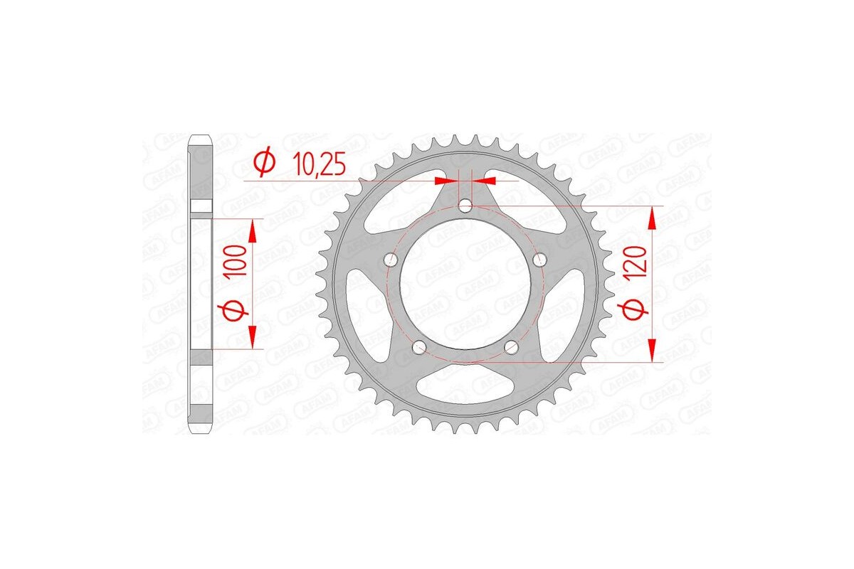 Couronne AFAM acier standard 35802 - 525 Couronne AFAM acier standard 35802 - 525