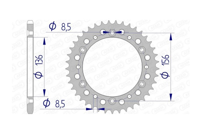 Couronne AFAM aluminium 15303 - 520