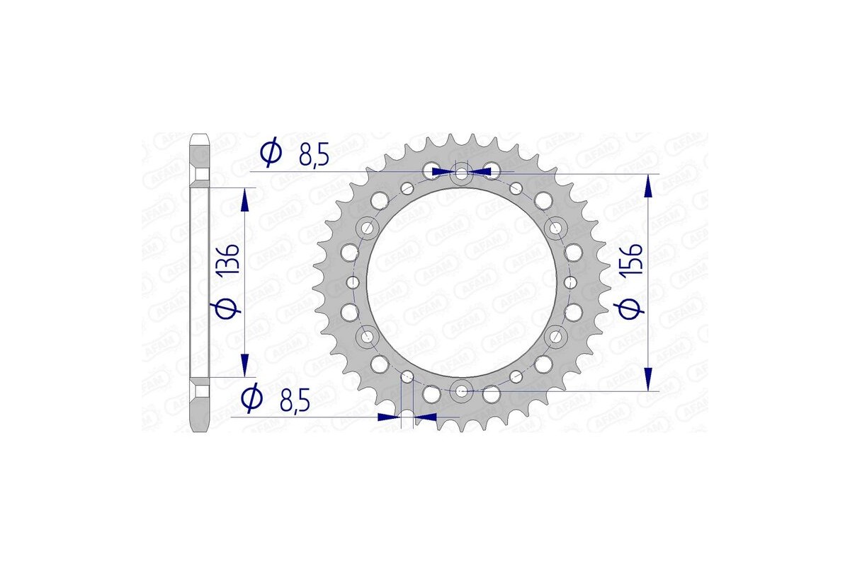 Couronne AFAM aluminium 15303 - 520