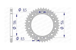 Couronne AFAM aluminium 15303 - 520