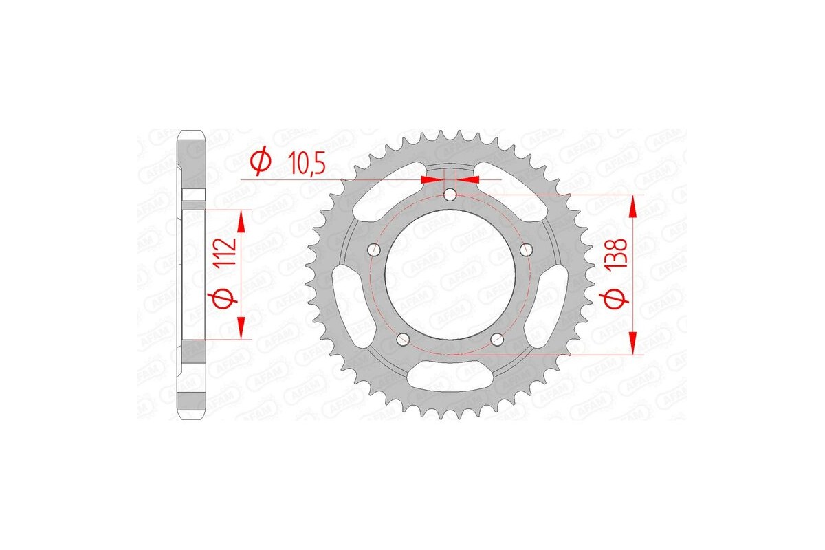 Couronne AFAM acier standard 12607 - 530