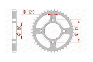 Couronne AFAM acier standard 10603 - 530