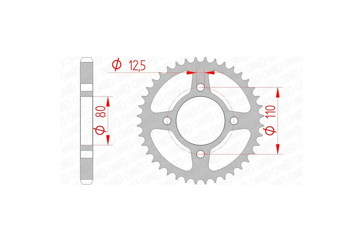 Couronne AFAM acier standard 10603 - 530