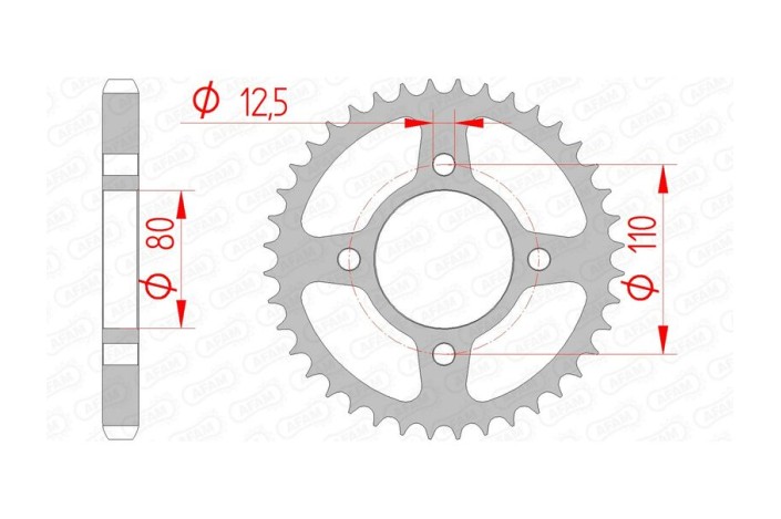 Couronne AFAM acier standard 10603 - 530