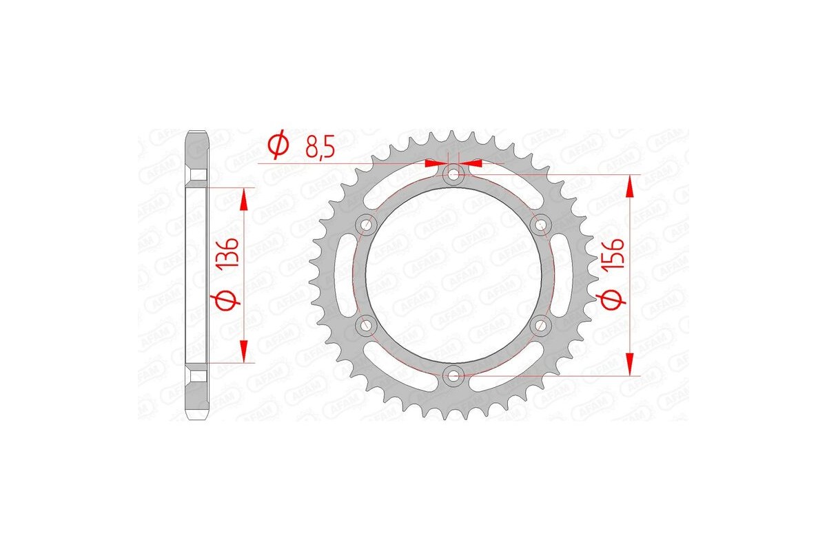 Couronne AFAM acier standard 14506 - 525