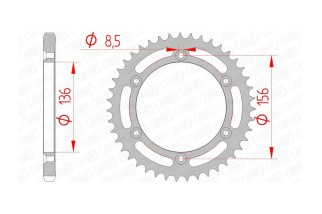 Couronne AFAM acier standard 14506 - 525
