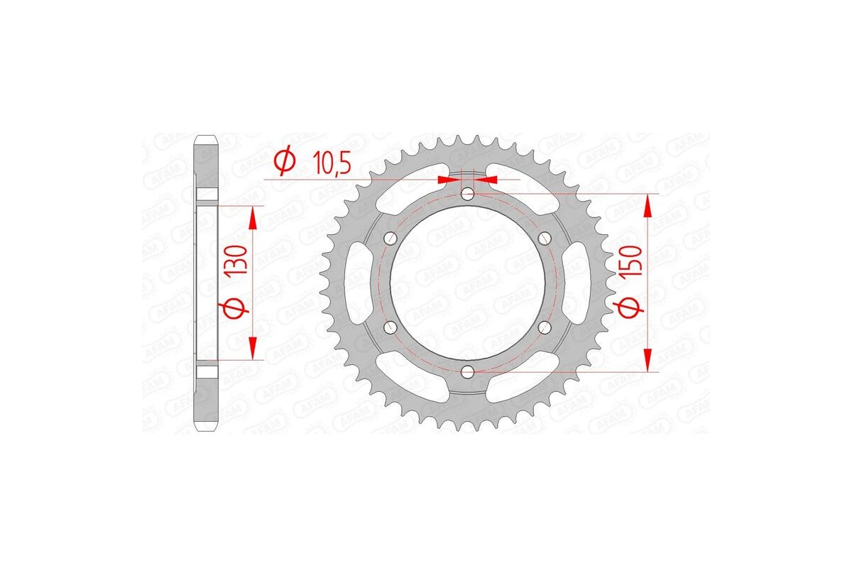 Couronne AFAM acier standard 10502 - 525