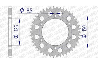 Couronne AFAM aluminium Ultra-Light anti-boue 72304 - 520