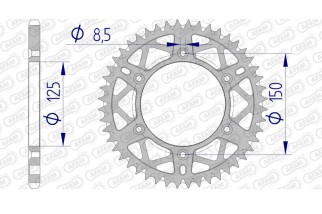 Couronne AFAM aluminium Ultra-Light anti-boue 72304 - 520