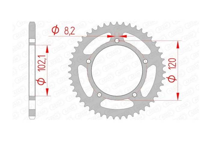 Couronne AFAM acier standard 35104 - 420