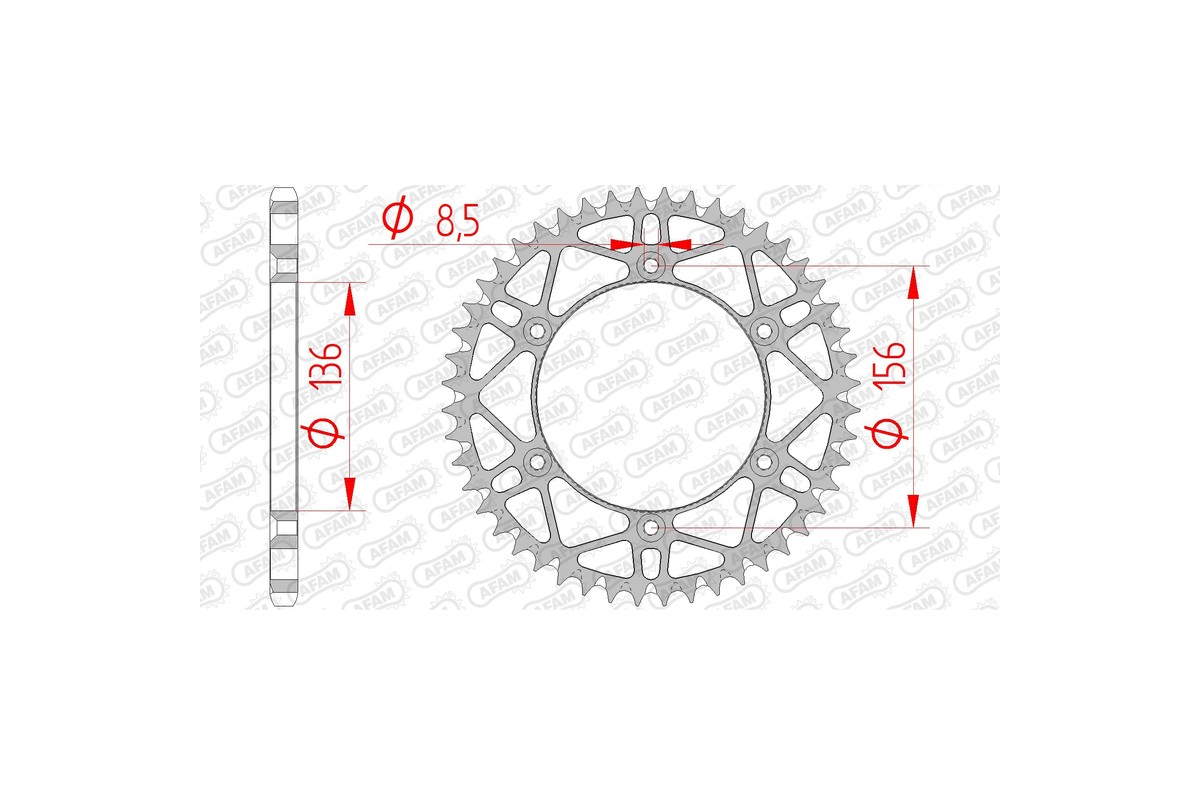 Couronne AFAM acier anti-boue 14206 - 520