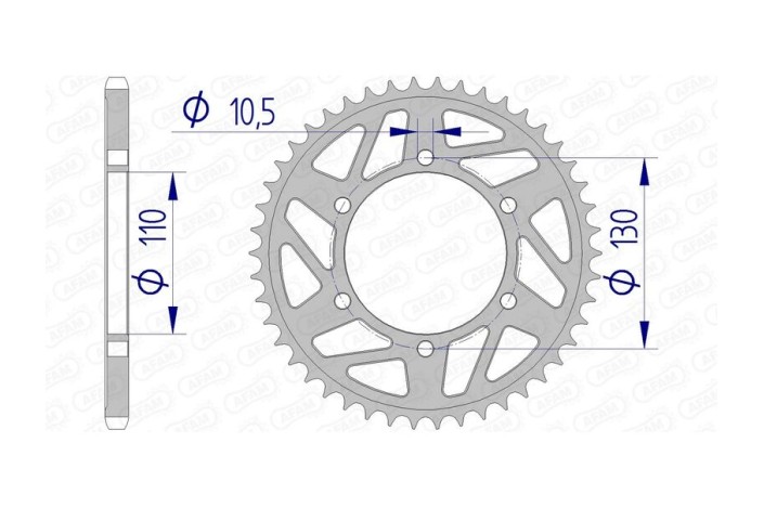 Couronne AFAM aluminium 13814 - 520