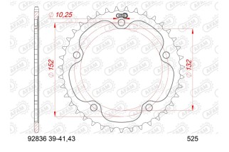 Couronne AFAM acier standard 92836 - 525